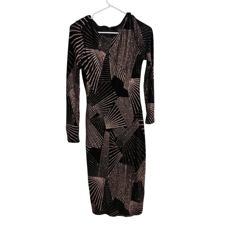 betsy and adam black and gold dress Betsy & Adam Women's Embroidered Halter Gown - Navy/Gold